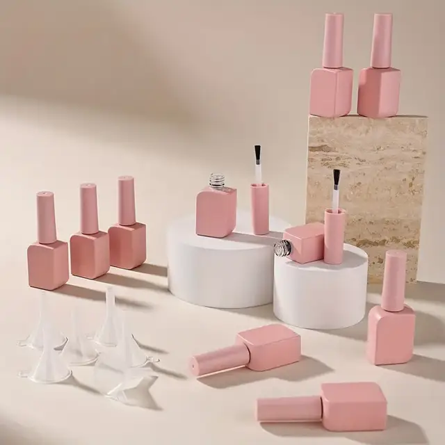 Matte Glass Nail Polish Bottles view 2