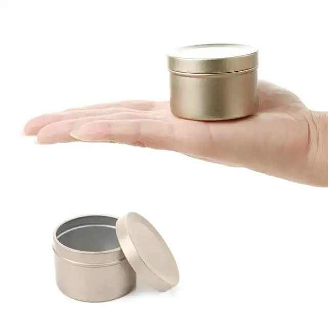 Aluminum cosmetic tins view 2