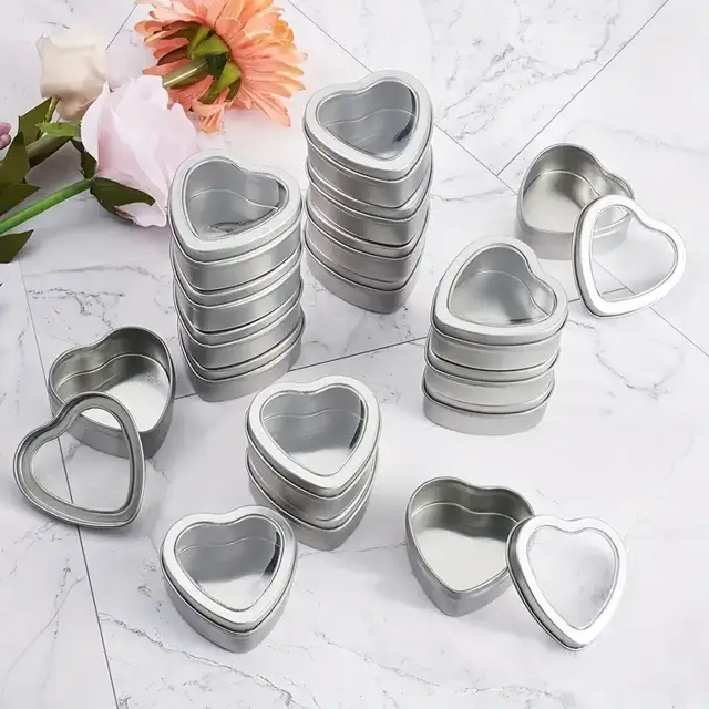 Heart-Shaped Cosmetic Jars view 2