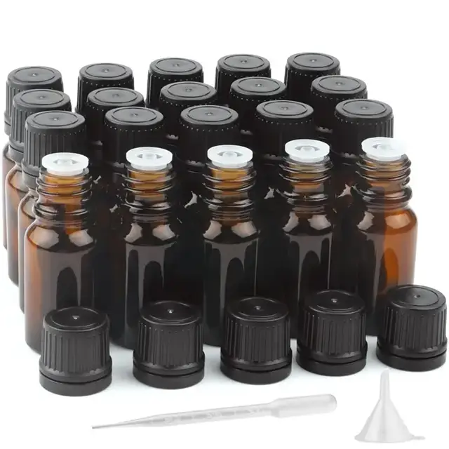Amber Glass Dropper Bottles