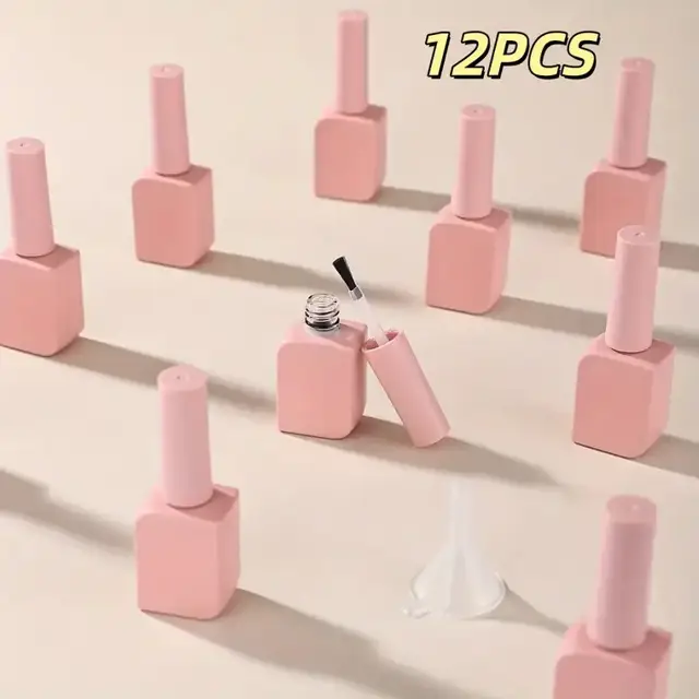 Matte Glass Nail Polish Bottles